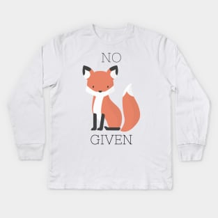 No Fox Given Kids Long Sleeve T-Shirt